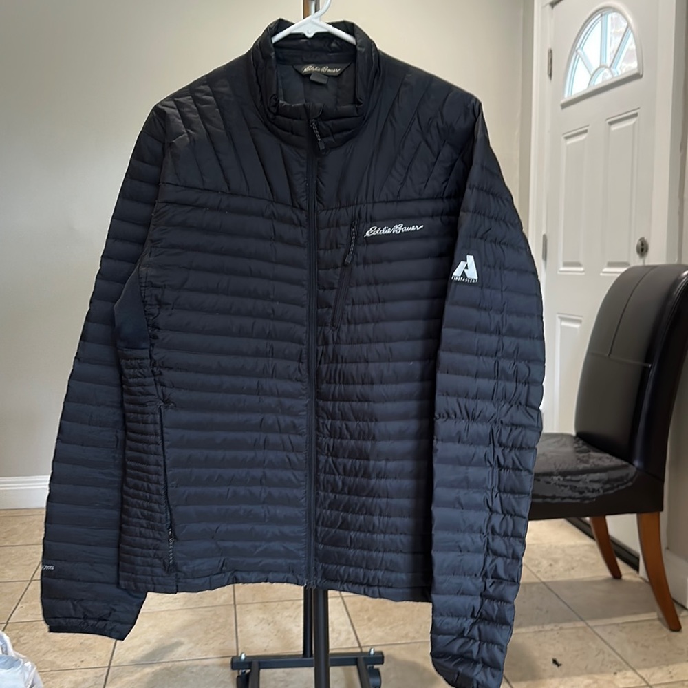 GUC Eddie Bauer Storm Down jacket, black, men's Medium